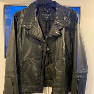 Bernardo black leather jacket